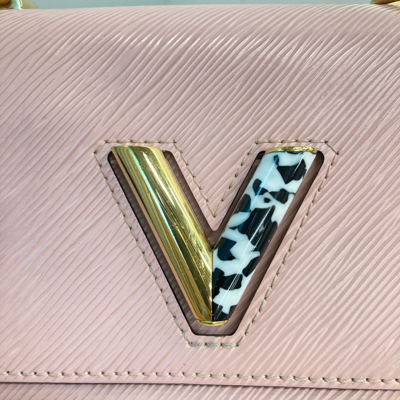MS0598	Louis Vuitton 路易威登 扭扭包 小號 水波紋 樹皮紋 粉紅色 鴛鴦金扣 Twist PM Epi Pink and Stone x GHW-38