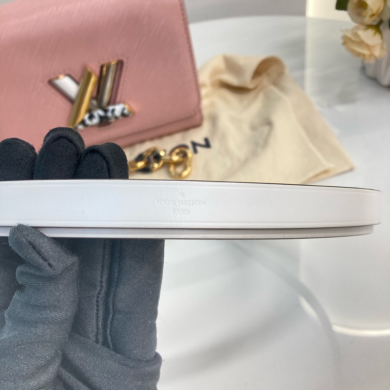 MS0598	Louis Vuitton 路易威登 扭扭包 小號 水波紋 樹皮紋 粉紅色 鴛鴦金扣 Twist PM Epi Pink and Stone x GHW-55