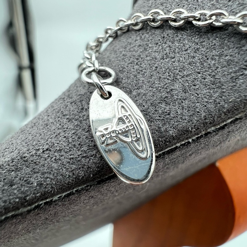 【購證全套97新✨全網最低價】Vivienne Westwood/西太後 Mayfair bas relief SS24 新品 土星浮雕鉚釘 黃銅項鏈-4