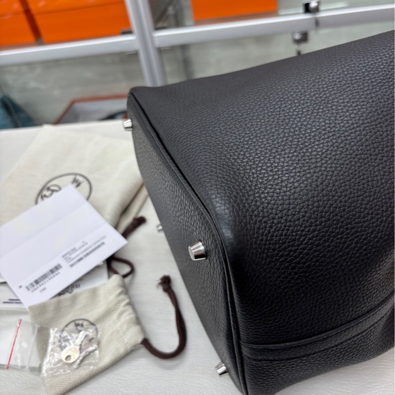 【閒置🆕】 Hermes 黑銀22菜籃子 手提包-5