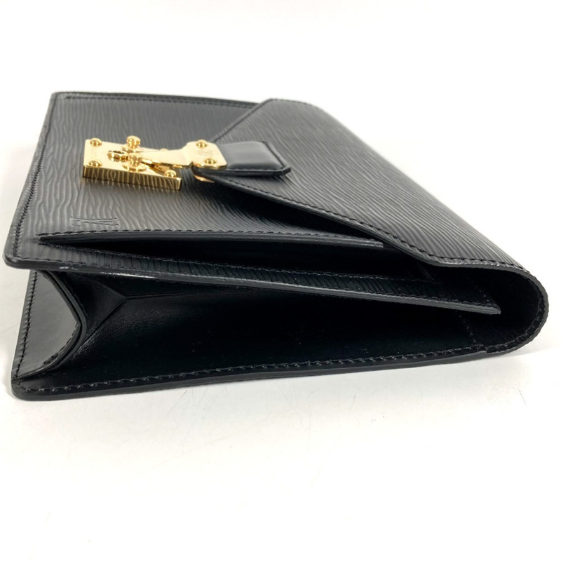 路易威登 M52612 Epi Pochette Sellier Dragonne 手拿包帶肩帶,第二包,皮革,男士,黑色-2