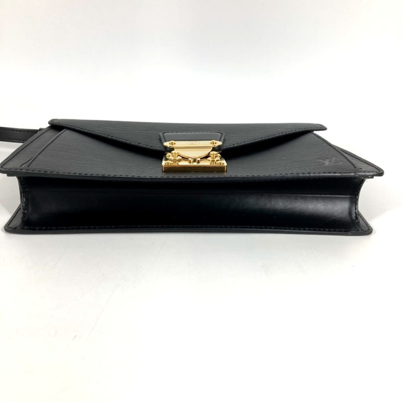 路易威登 M52612 Epi Pochette Sellier Dragonne 手拿包帶肩帶,第二包,皮革,男士,黑色-5