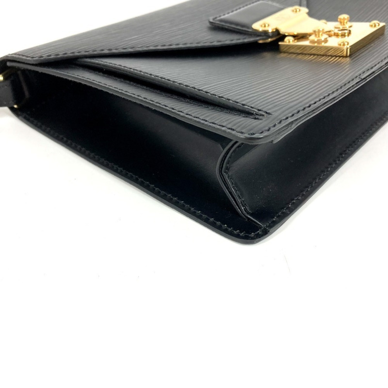路易威登 M52612 Epi Pochette Sellier Dragonne 手拿包帶肩帶,第二包,皮革,男士,黑色-6