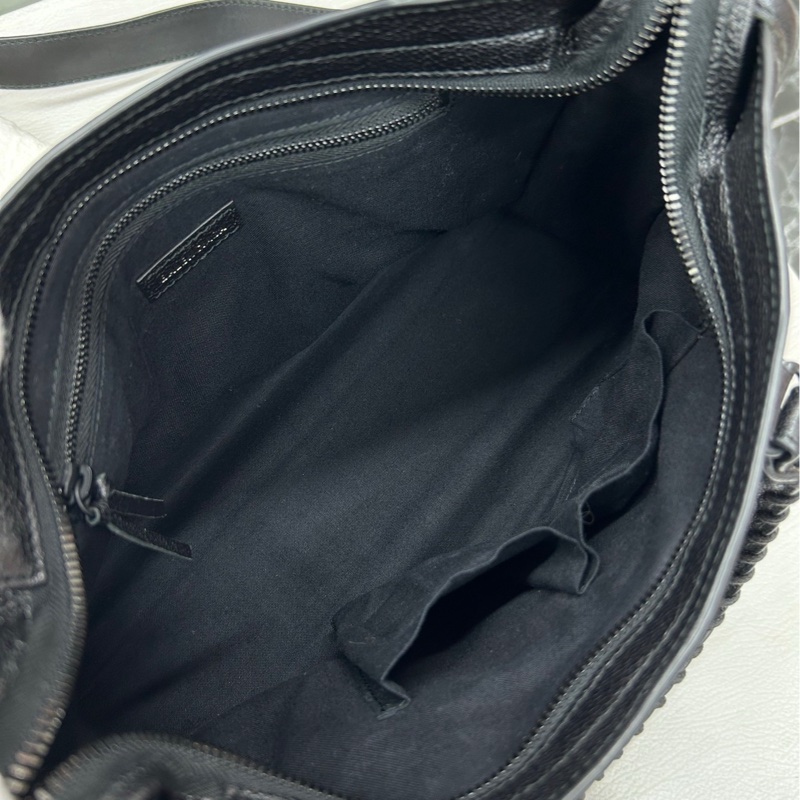 【99新】 Balenciaga 全黑山羊皮小號機車 手提包-8