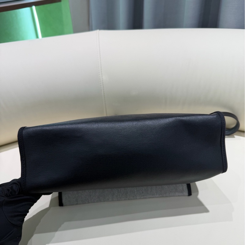 Hermes愛馬仕herbag31黑銀防水布拼皮斜挎包 鎖鑰匙 子袋。-5