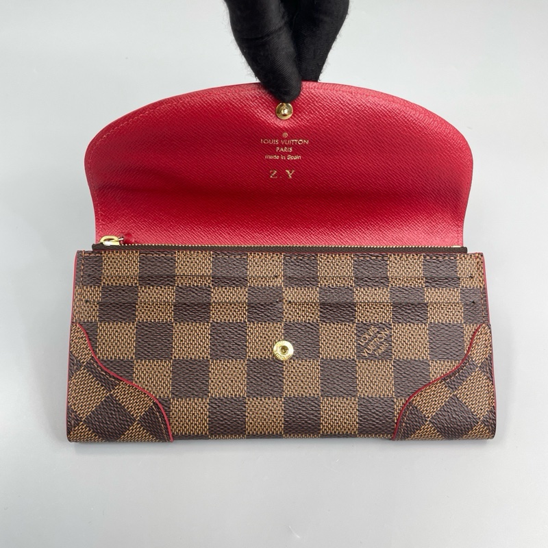 【98新✨全網最低價】LV/Louise Vuitton 棕棋盘格钱包錢包 95新 內裡全皮-6