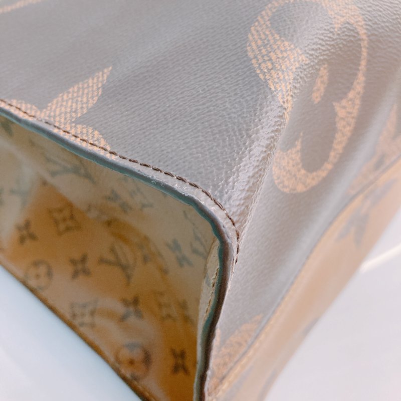 MS0599 Louis Vuitton 路易威登 手提包 單肩包 大號 反轉 老花紋 金扣 Onthego GM Canvas Reverse Monogram x GHW-5