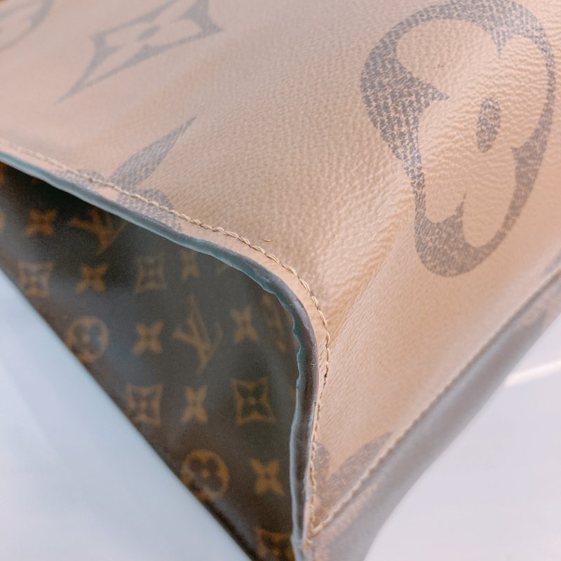 MS0599 Louis Vuitton 路易威登 手提包 單肩包 大號 反轉 老花紋 金扣 Onthego GM Canvas Reverse Monogram x GHW-7