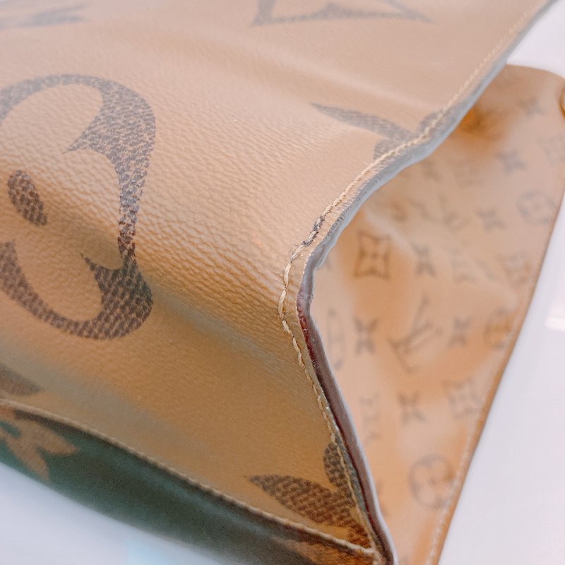 MS0599 Louis Vuitton 路易威登 手提包 單肩包 大號 反轉 老花紋 金扣 Onthego GM Canvas Reverse Monogram x GHW-8