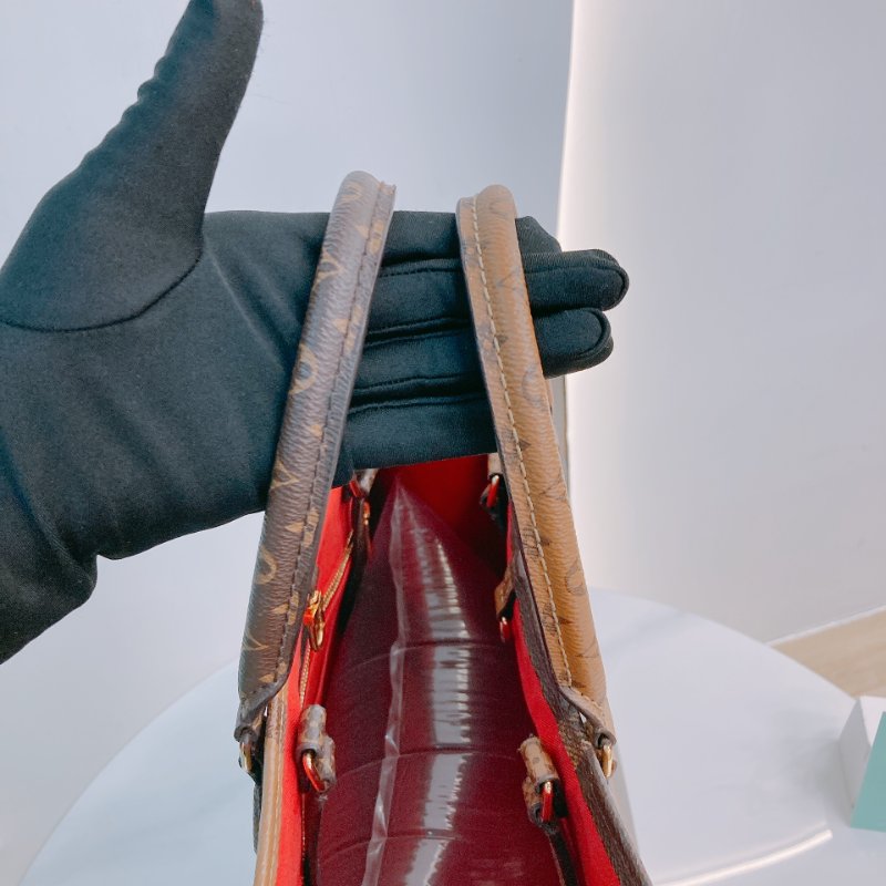 MS0599 Louis Vuitton 路易威登 手提包 單肩包 大號 反轉 老花紋 金扣 Onthego GM Canvas Reverse Monogram x GHW-18