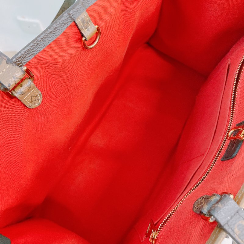 MS0599 Louis Vuitton 路易威登 手提包 單肩包 大號 反轉 老花紋 金扣 Onthego GM Canvas Reverse Monogram x GHW-20