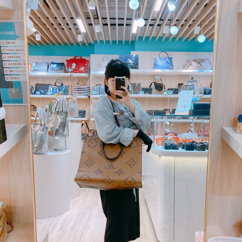 MS0599 Louis Vuitton 路易威登 手提包 單肩包 大號 反轉 老花紋 金扣 Onthego GM Canvas Reverse Monogram x GHW-27