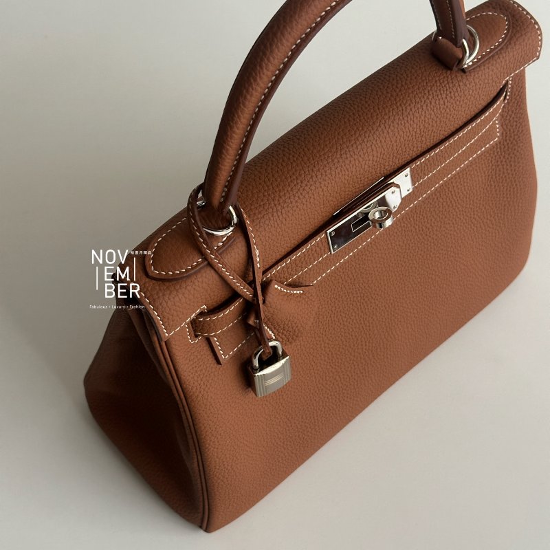 99新🆕 全配有購證🙌🏻 大天菜🤎 Hermès 愛馬仕 Kelly 28 金棕銀釦-1