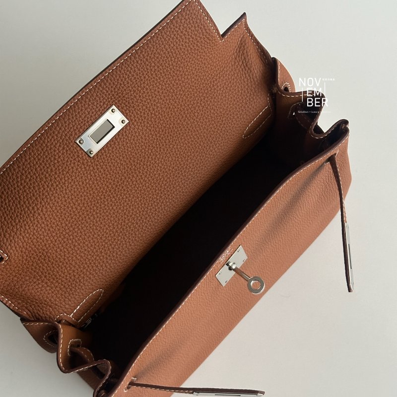 99新🆕 全配有購證🙌🏻 大天菜🤎 Hermès 愛馬仕 Kelly 28 金棕銀釦-3