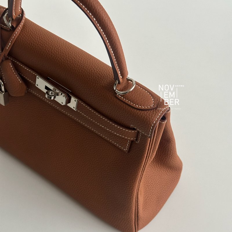 99新🆕 全配有購證🙌🏻 大天菜🤎 Hermès 愛馬仕 Kelly 28 金棕銀釦-4