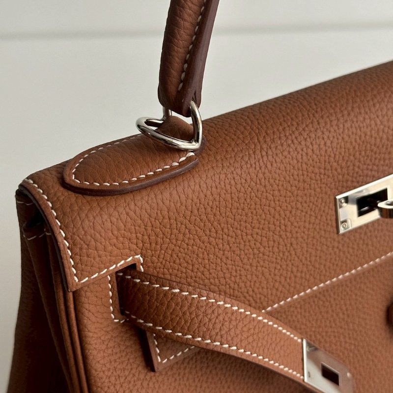 99新🆕 全配有購證🙌🏻 大天菜🤎 Hermès 愛馬仕 Kelly 28 金棕銀釦-11