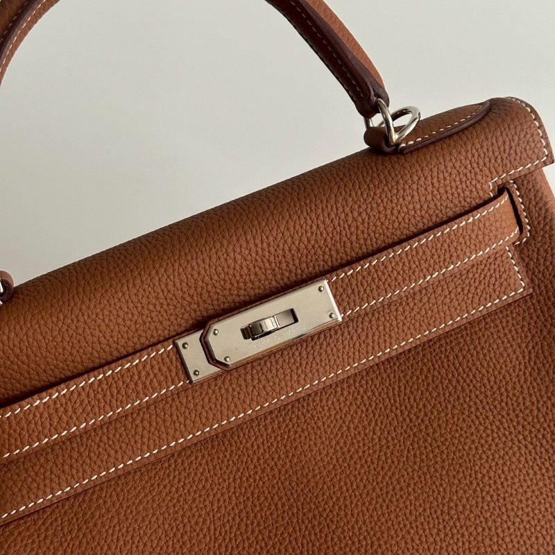 99新🆕 全配有購證🙌🏻 大天菜🤎 Hermès 愛馬仕 Kelly 28 金棕銀釦-12