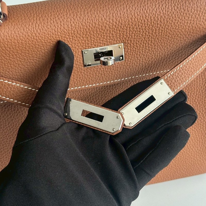 99新🆕 全配有購證🙌🏻 大天菜🤎 Hermès 愛馬仕 Kelly 28 金棕銀釦-13