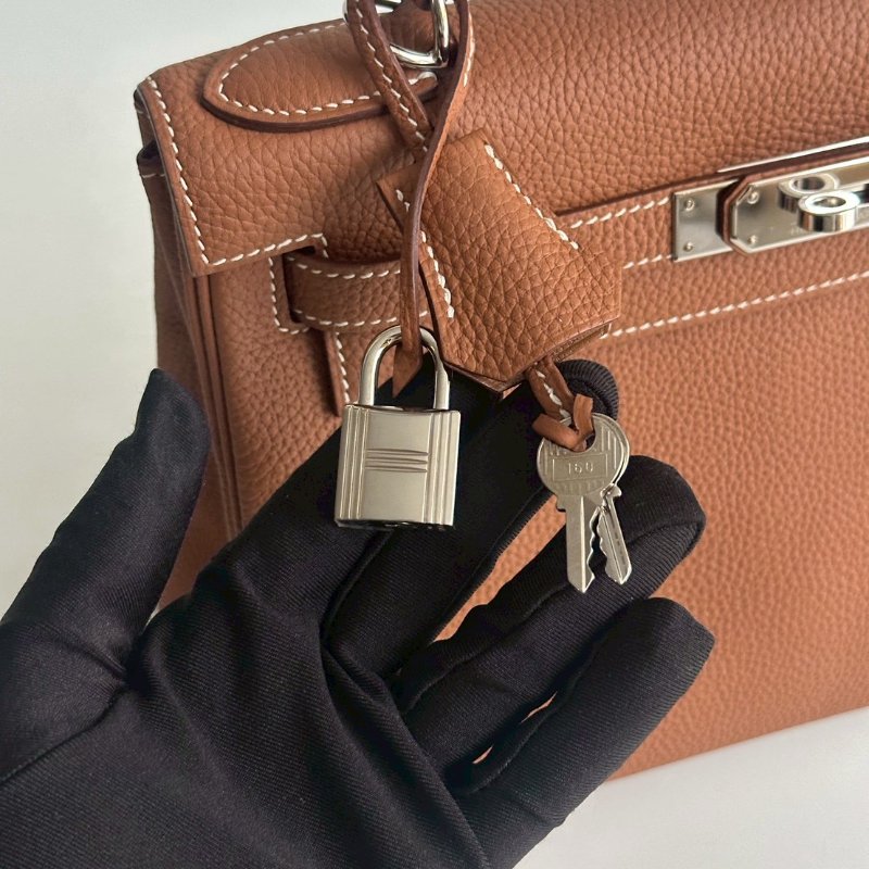 99新🆕 全配有購證🙌🏻 大天菜🤎 Hermès 愛馬仕 Kelly 28 金棕銀釦-15