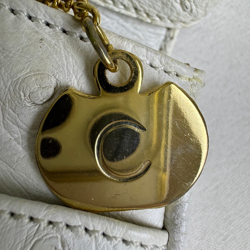 celine 鴕鳥皮古董單肩包-12