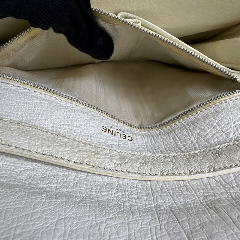 celine 鴕鳥皮古董單肩包-16