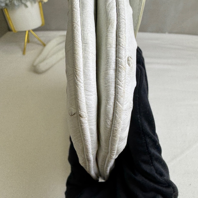 celine 鴕鳥皮古董單肩包-21