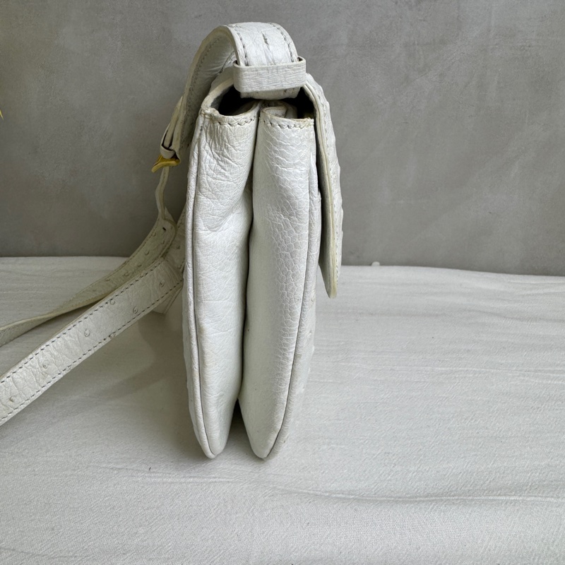 celine 鴕鳥皮古董單肩包-7