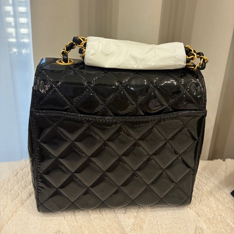 Chanel 方胖 20公分 漆皮 全新品-1