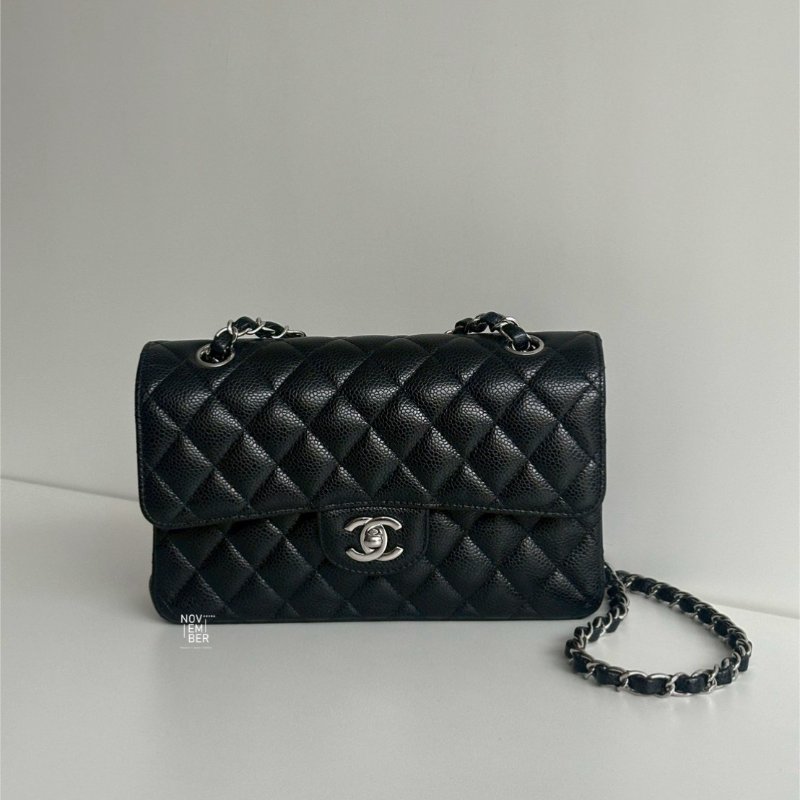 98新🫰🏻芯片款 Chanel 香奈兒 CF 23 黑色銀釦-0