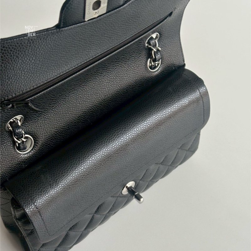 98新🫰🏻芯片款 Chanel 香奈兒 CF 23 黑色銀釦-6