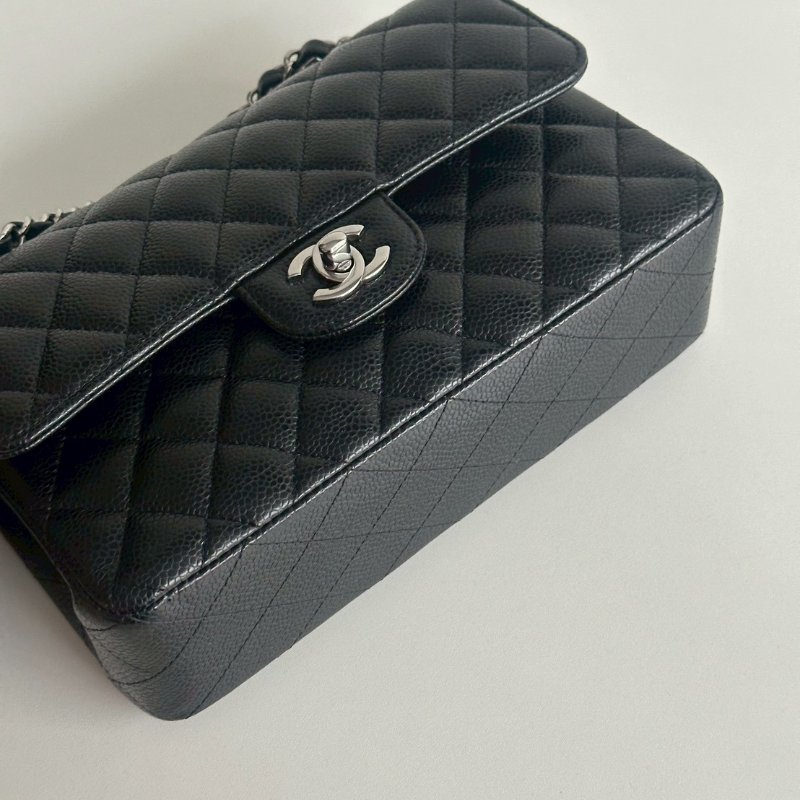 98新🫰🏻芯片款 Chanel 香奈兒 CF 23 黑色銀釦-9