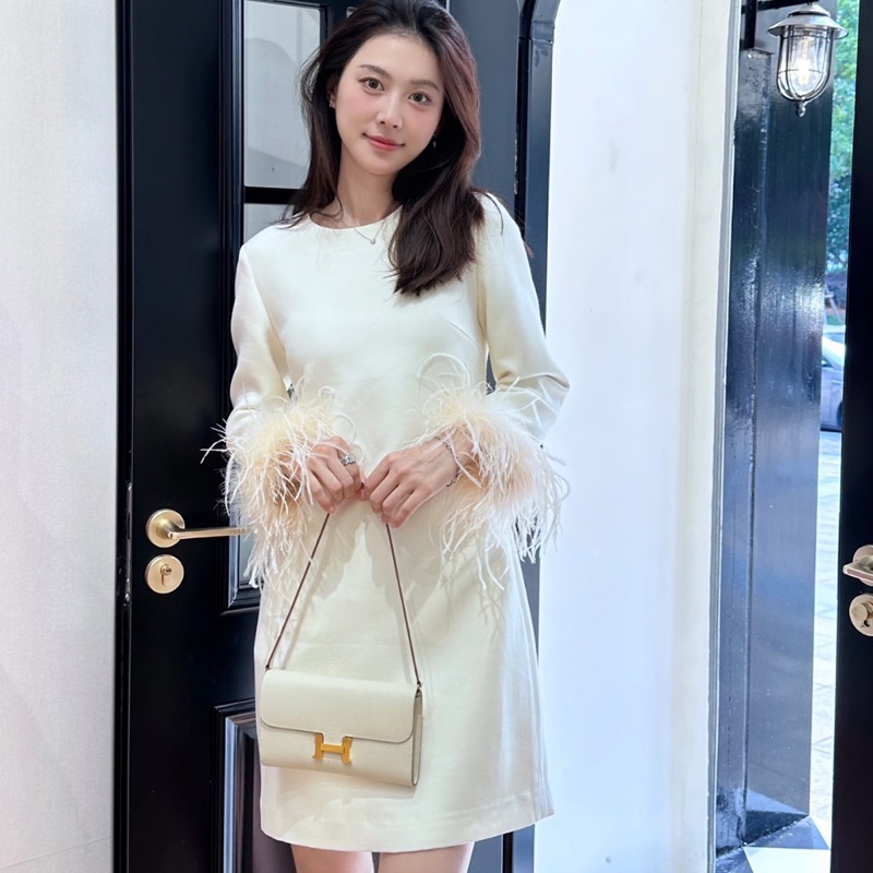 【99新✨全網最低價】Hermes/愛馬仕 康康錢包 Constance 奶昔白玫瑰金釦🧡🆕-0