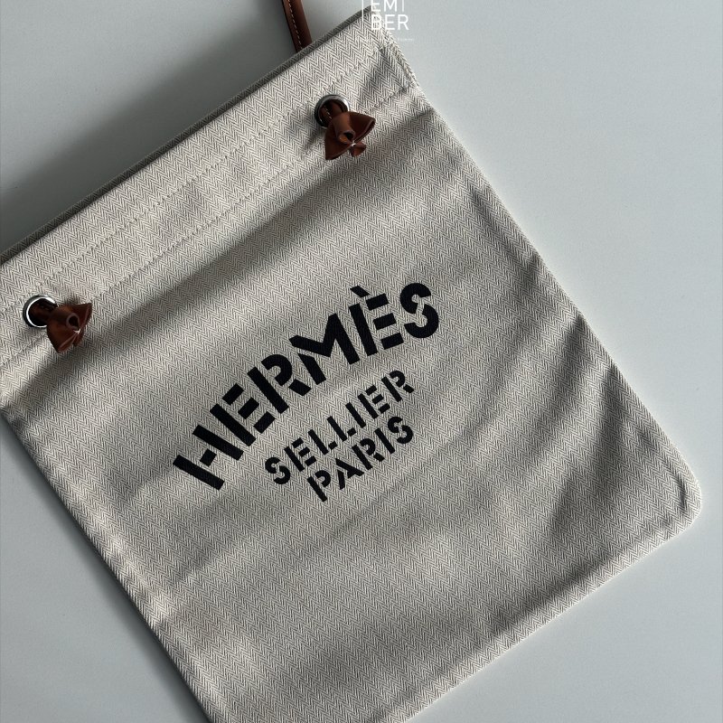 全新✨ Hermès 愛馬仕 Aline Grooming Bag 棕 帆布袋-1