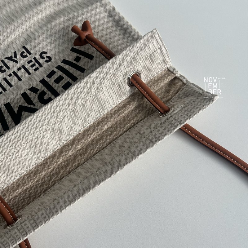 全新✨ Hermès 愛馬仕 Aline Grooming Bag 棕 帆布袋-2