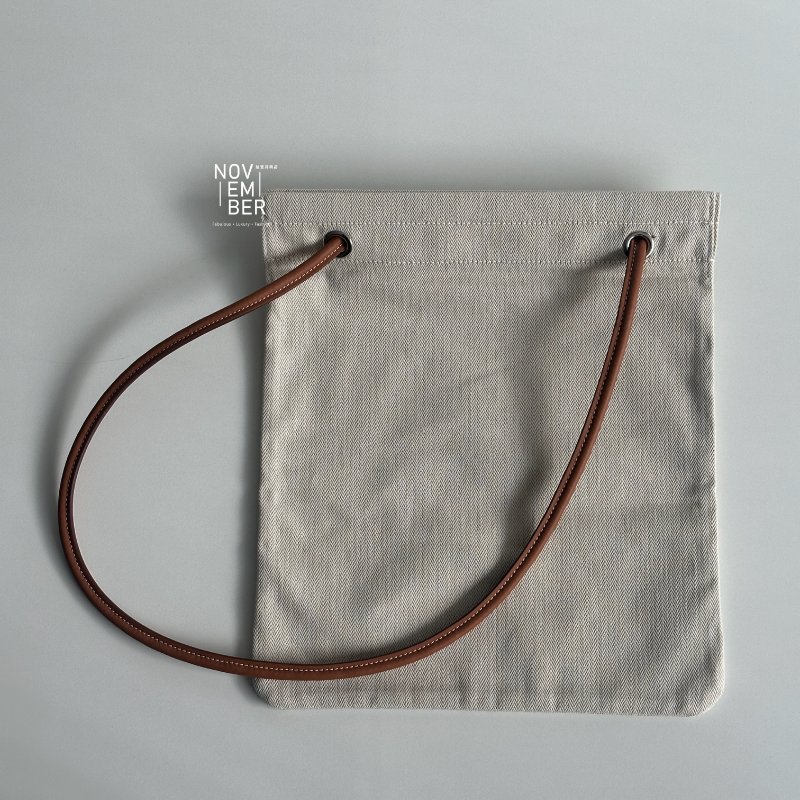 全新✨ Hermès 愛馬仕 Aline Grooming Bag 棕 帆布袋-4