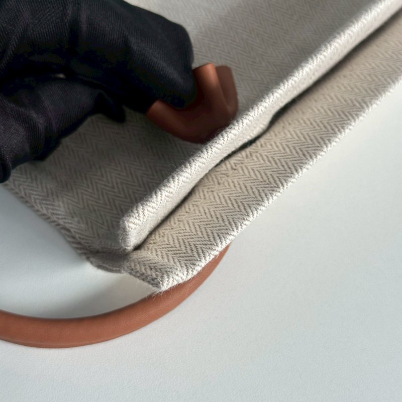 全新✨ Hermès 愛馬仕 Aline Grooming Bag 棕 帆布袋-5