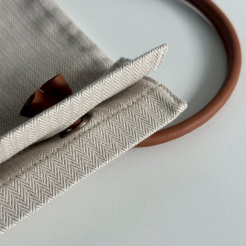 全新✨ Hermès 愛馬仕 Aline Grooming Bag 棕 帆布袋-6