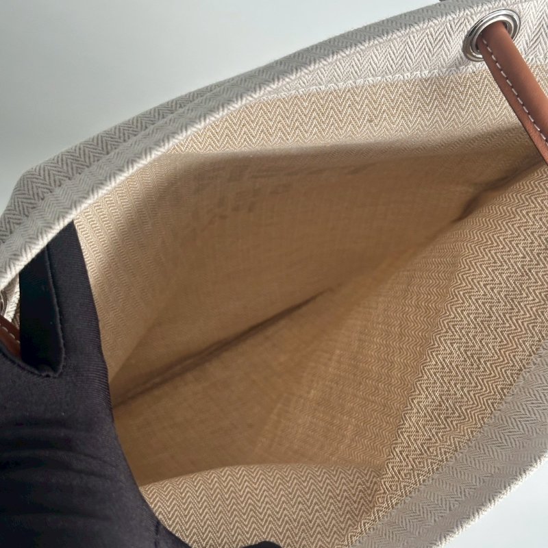 全新✨ Hermès 愛馬仕 Aline Grooming Bag 棕 帆布袋-7