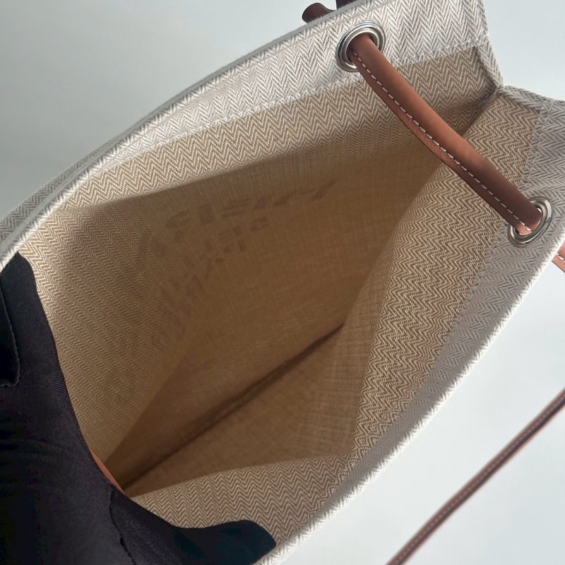 全新✨ Hermès 愛馬仕 Aline Grooming Bag 棕 帆布袋-8