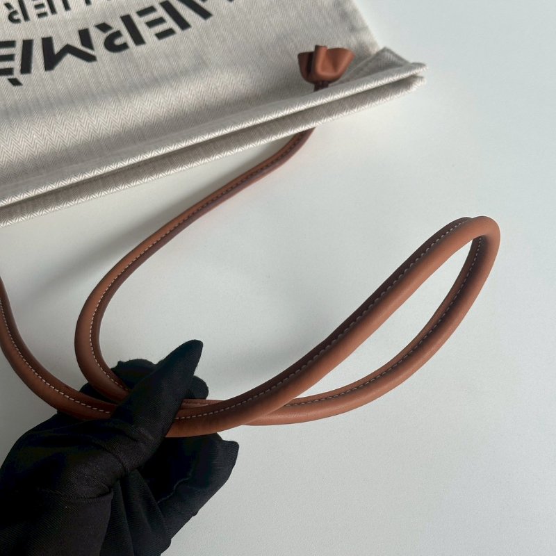 全新✨ Hermès 愛馬仕 Aline Grooming Bag 棕 帆布袋-9