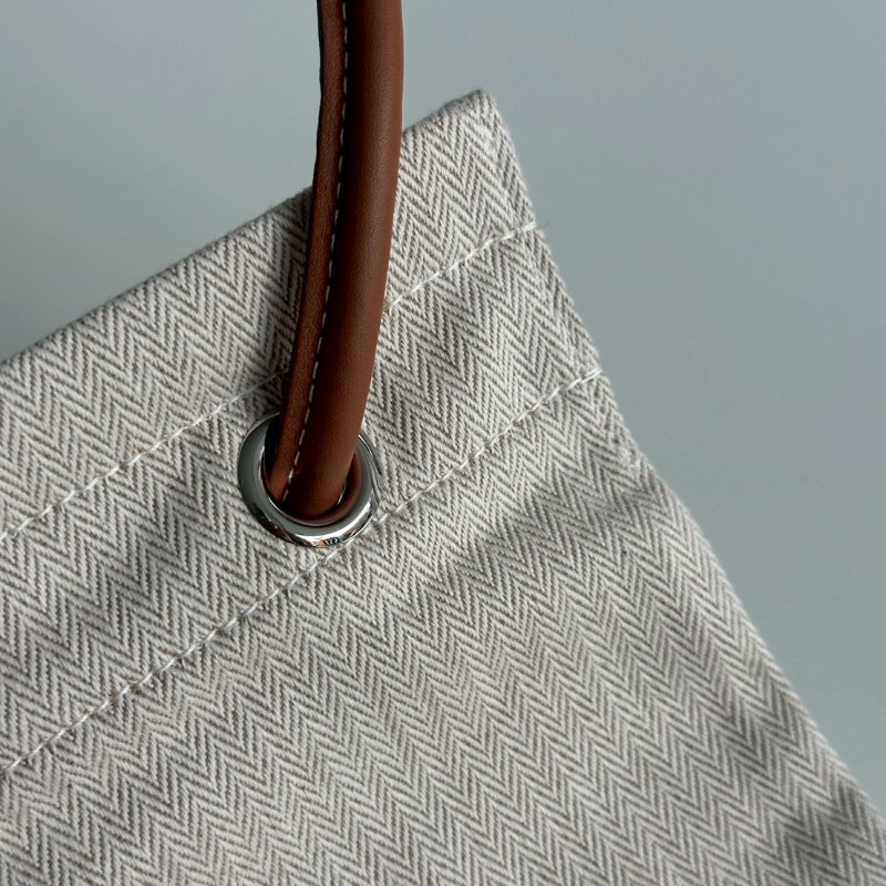 全新✨ Hermès 愛馬仕 Aline Grooming Bag 棕 帆布袋-11