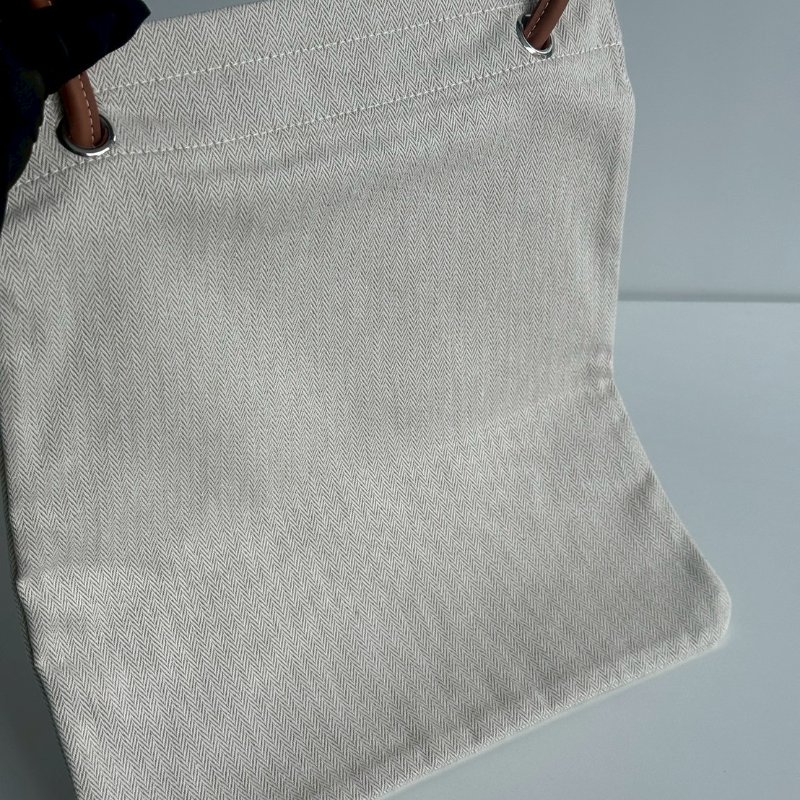 全新✨ Hermès 愛馬仕 Aline Grooming Bag 棕 帆布袋-12