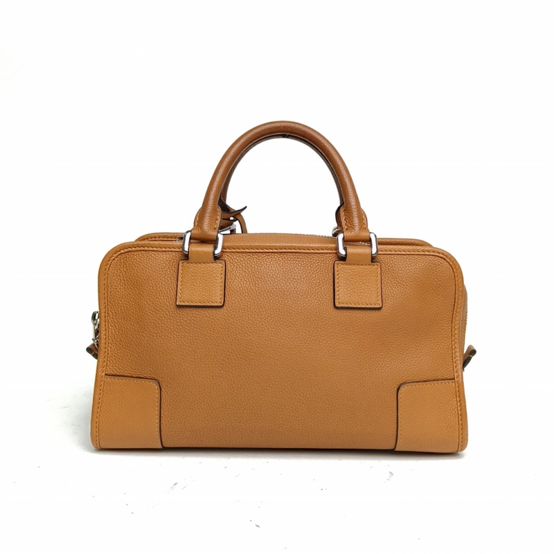 LOEWE Amazona29Bag棕色牛皮銀扣-2