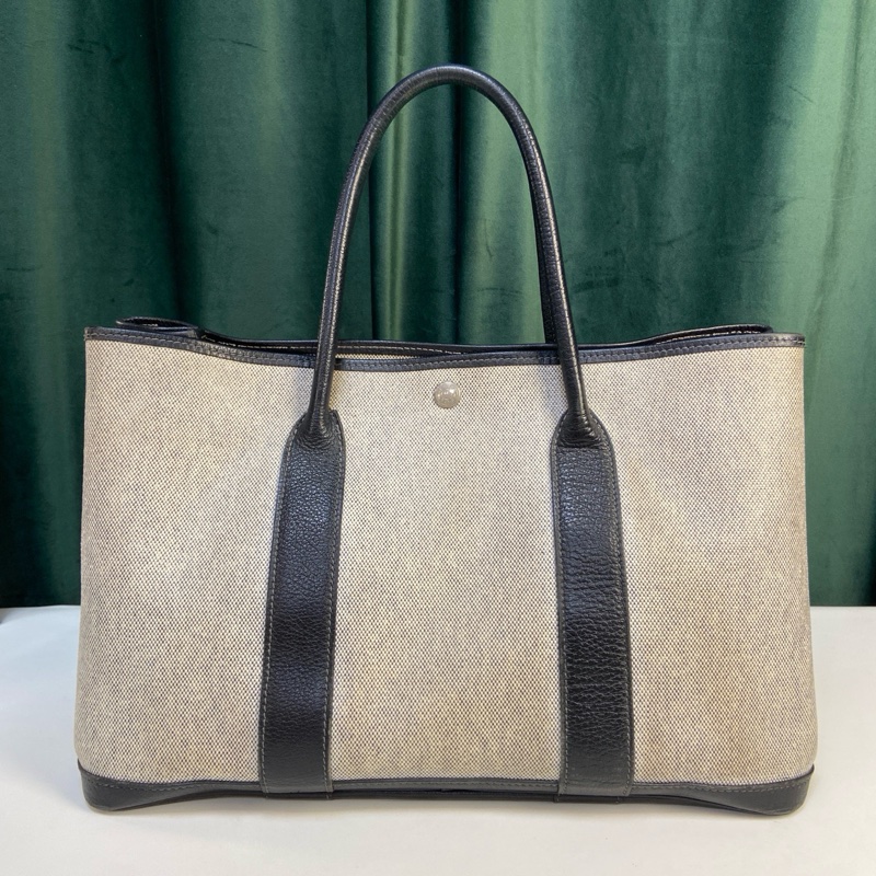 【99新✨全網最低價】Hermes/愛馬仕 花園包 中古 Garden Party 36 經典保值熊貓色-0