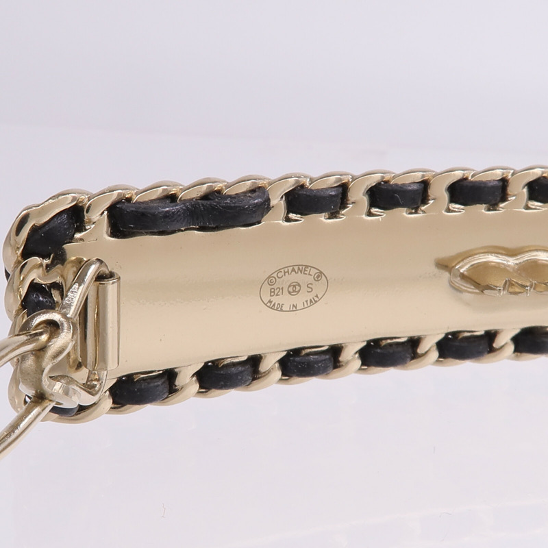 CHANEL 金屬/皮革Hair Clip髮夾-5