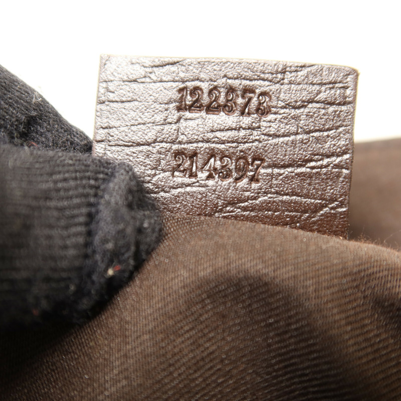 GUCCI 塗層帆布GG Supreme銀扣肩背袋-6