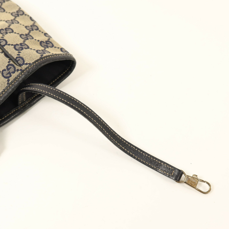 GUCCI 帆布Tote Bag Medium銀扣手挽袋-16