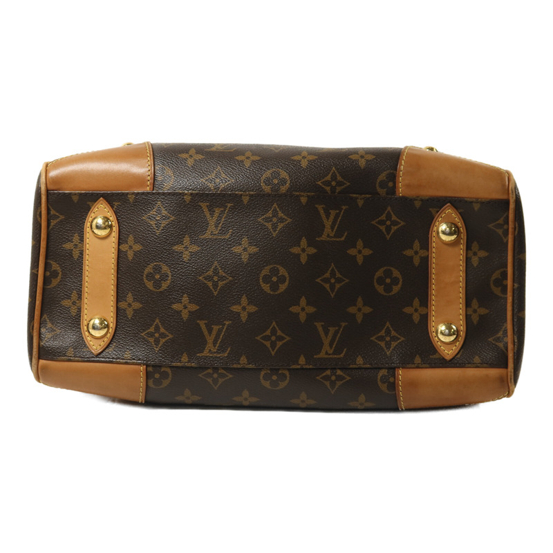 LOUIS VUITTON Monogram Retiro PM金扣手挽肩背兩用袋棕色-3