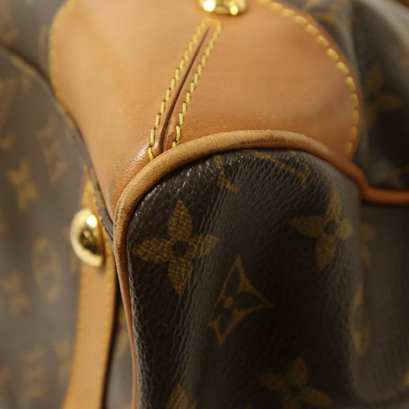 LOUIS VUITTON Monogram Retiro PM金扣手挽肩背兩用袋棕色-11