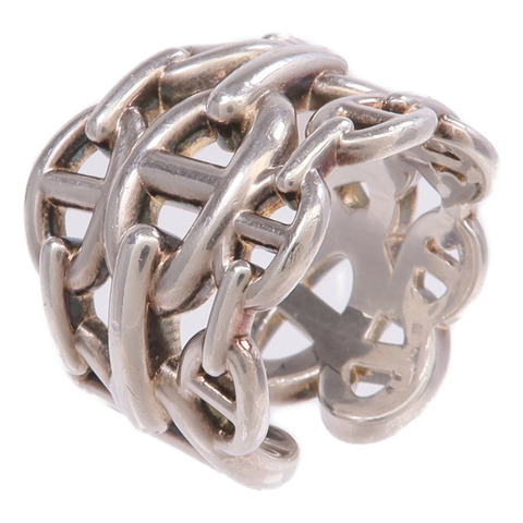 HERMES 925純銀Chaine d'ancre Enchainee Ring戒指Hermes#55/US#7